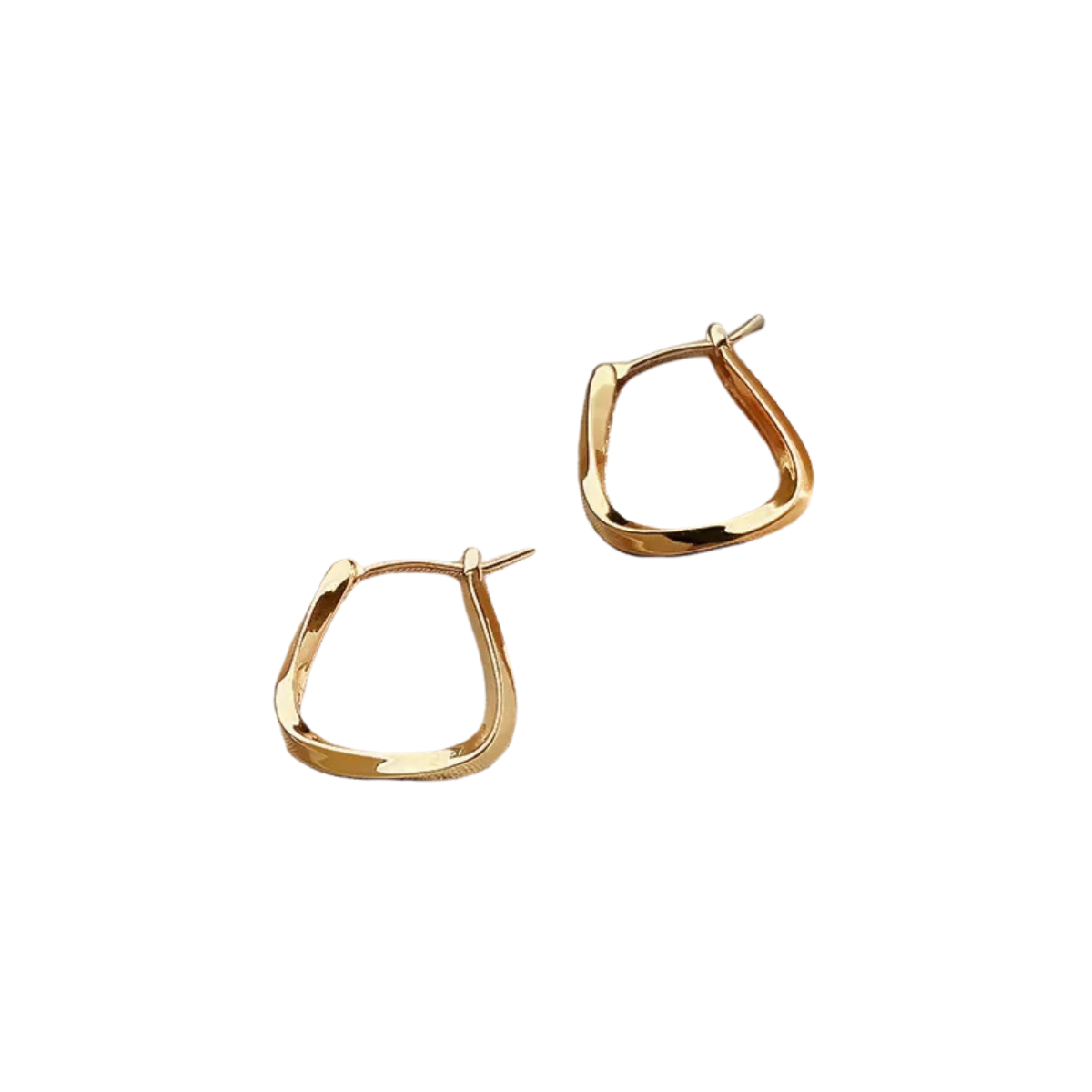 Brinco Argola Quadrangular Vintage