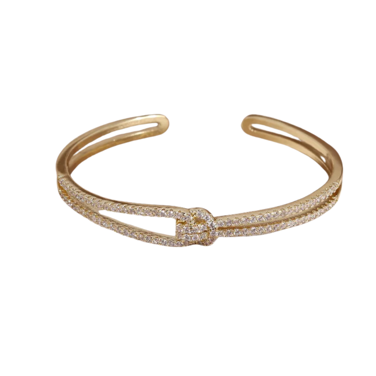 Pulseira Entrelaçada Cravejada de Zircônia