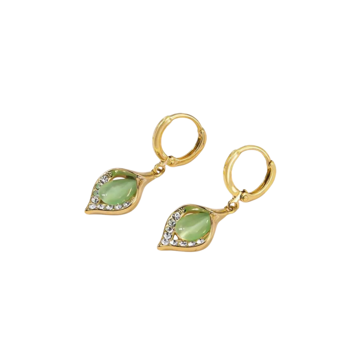 Brinco Argola Ouro Cravejado de Zircônia
