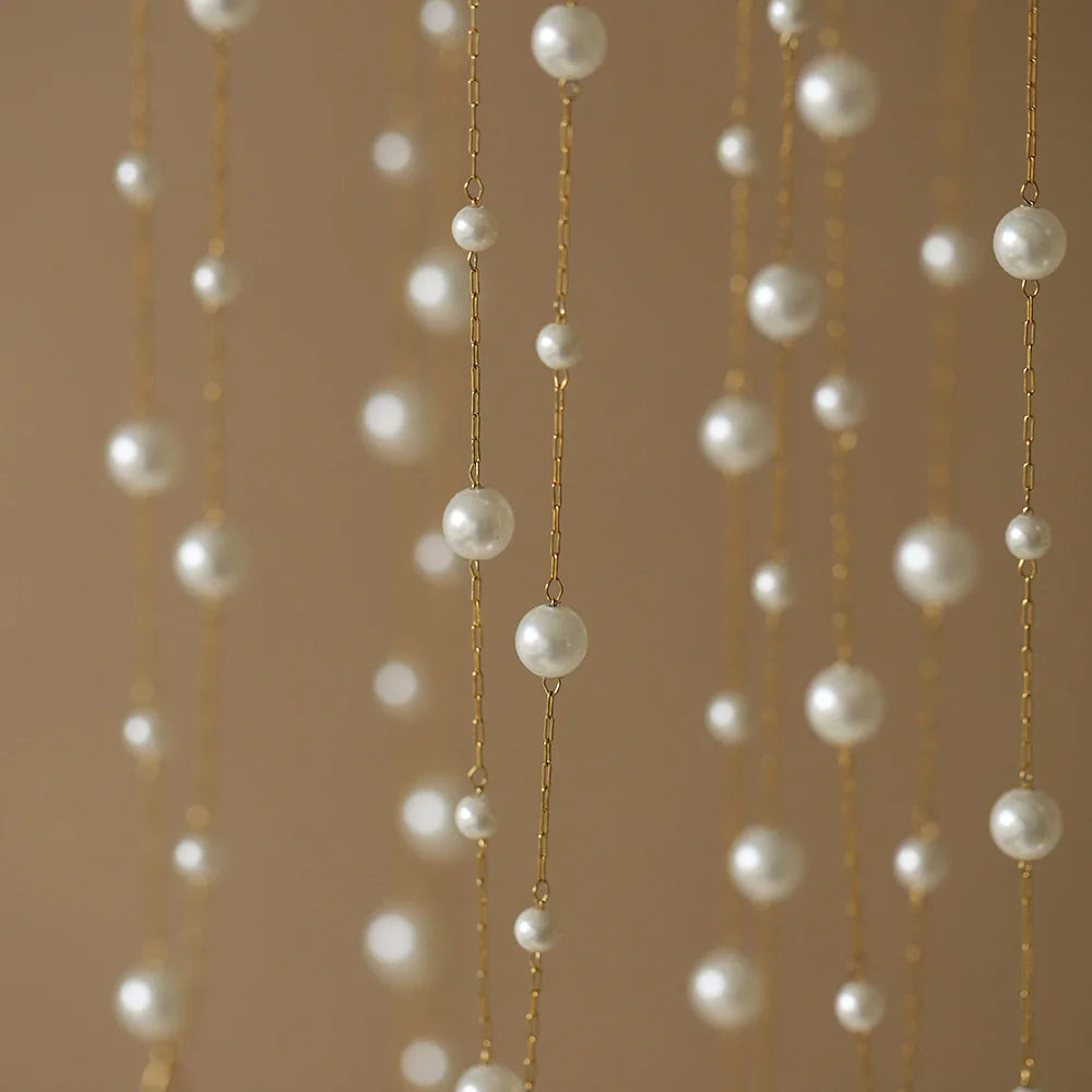 Colar Duplo Pérolas Glamorosas