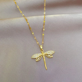 Colar Libélula Ouro 18K